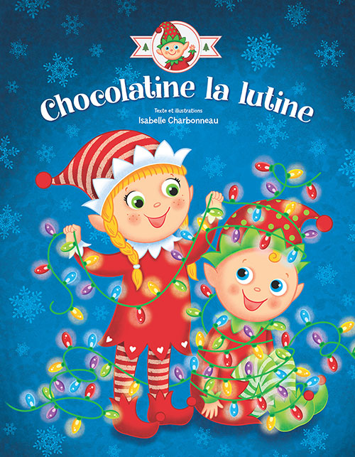 Illustration d'un album pour enfant sur les lutins de Noël par Isabelle Charbonneau, paru chez Pomango