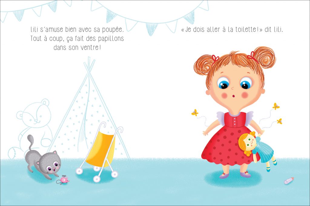 Album cartonné sur l'apprentissage de la propreté pour les tout-petits paru chez Pomango, texte et illustrations par Isabelle Charbonneau