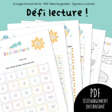 Défi lecture est un PDF imprimable de 6 pages créé par Isabelle Charbonneau.